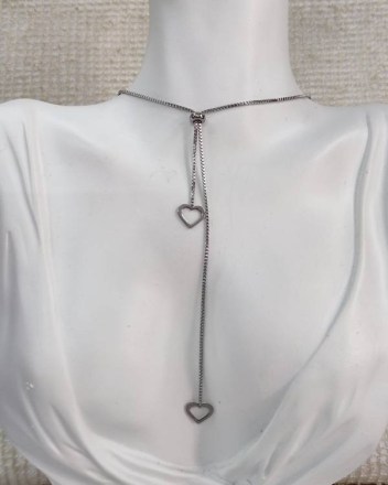 11β  κολιε γραβατα ασημι καρδιες (1)